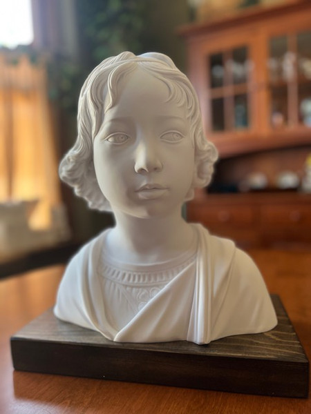 Bust of Boy by Andrea della Robbia Statue Reproduction Statuary Sculptures
